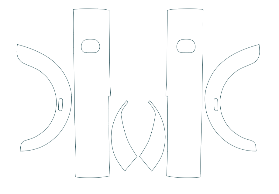 2022-2025 Harley Davidson Tri Glide Ultra 3M Pro Series Rear Fenders Paint Protection Film Kit