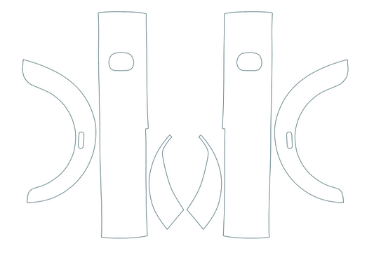 2022-2025 Harley Davidson Tri Glide Ultra 3M Pro Series Rear Fenders Paint Protection Film Kit