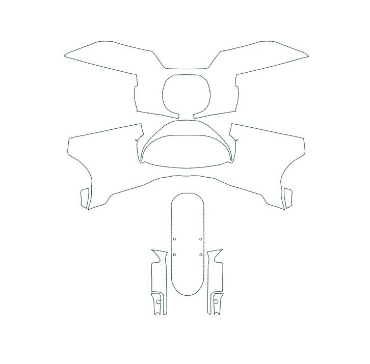2023-2025 Harley Davidson Low Rider ST 3M Pro Series Clear Bra Front Fairing Paint Protection Film Kit