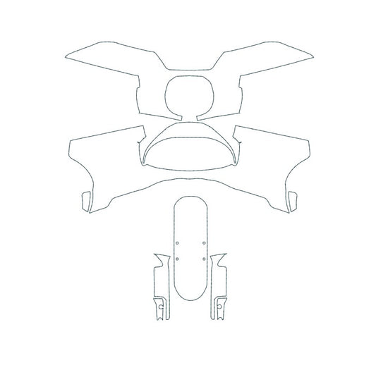 2023-2025 Harley Davidson Low Rider ST 3M Pro Series Clear Bra Front Fairing Paint Protection Film Kit